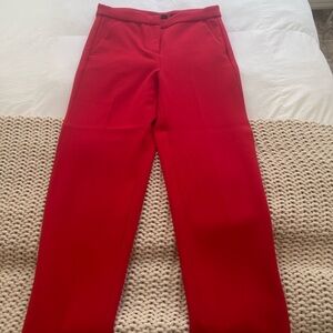 J. Crew Vibrant Red Straight Leg Pants